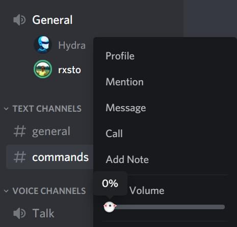 Example of your volume slider being at 0%