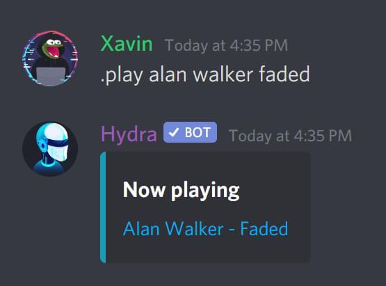 Example of how to request a song in normal mode